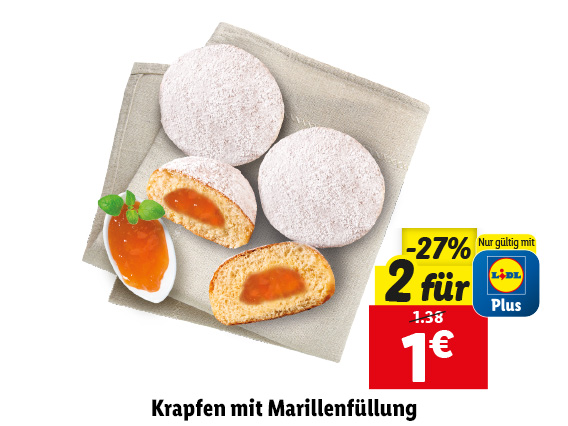 Krapfen mit Marillefüllung