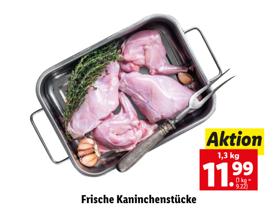  Frische Kanninchenstücke