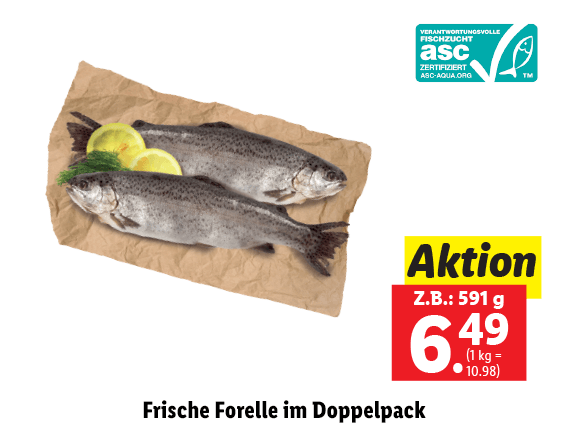 Frische Forelle im Doppelpack