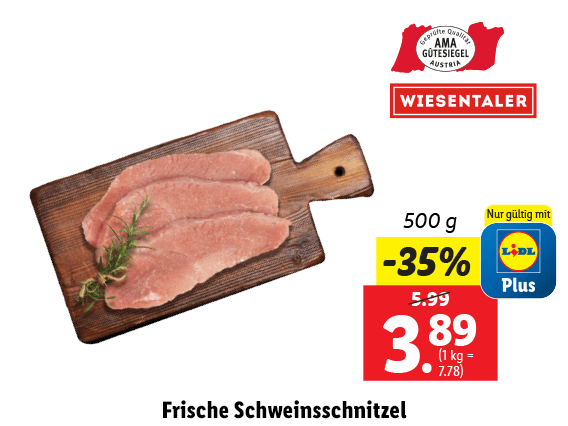 Frisches Schweineschnitzel