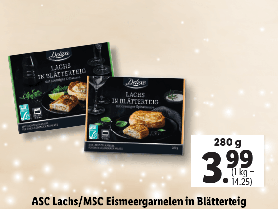 Lachs und Eismeergarnelen