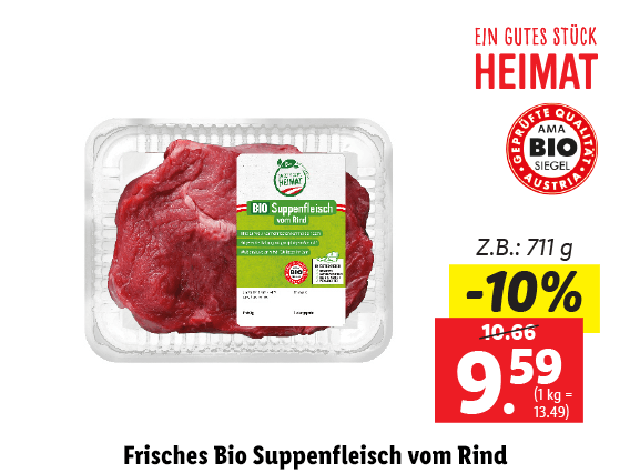 Frisches Bio Suppenfleisch