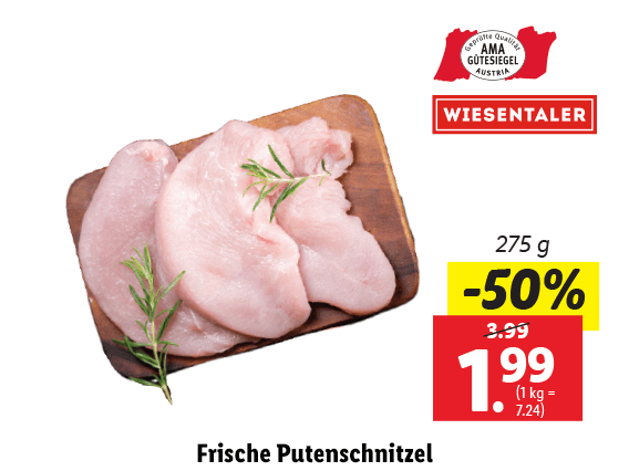 Frisches Putenschnitzel