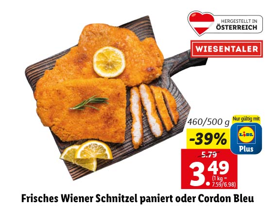 Wiener Schnitzel oder Cordon Bleu