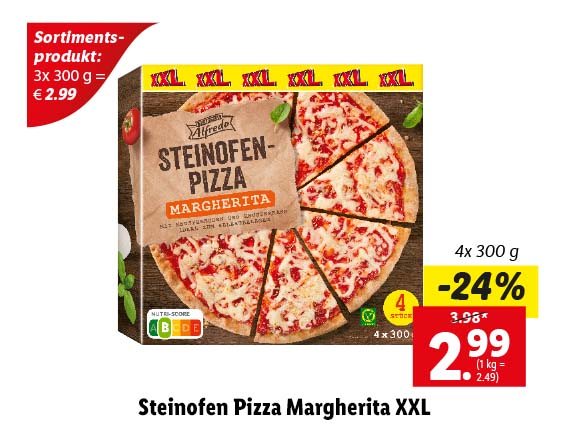 Steinofenpizza Margherita