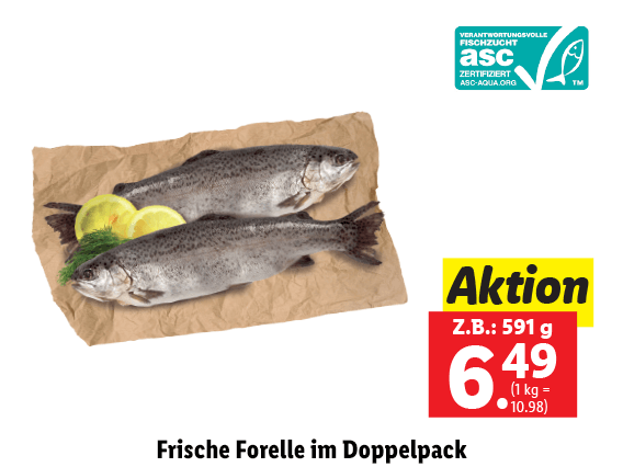 Frische Forelle im Doppelpack