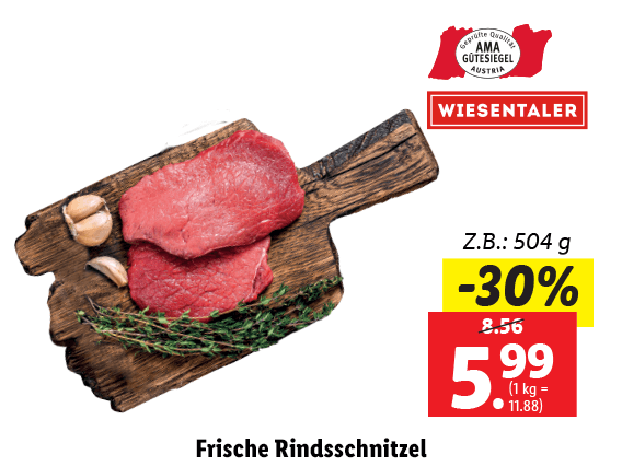 Frische Rinderschnitzel