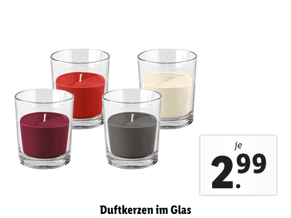 Duftkerze im Glas