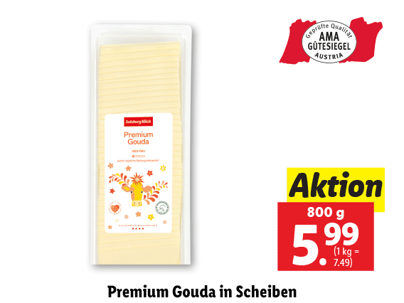 Premium Gouda in Scheiben