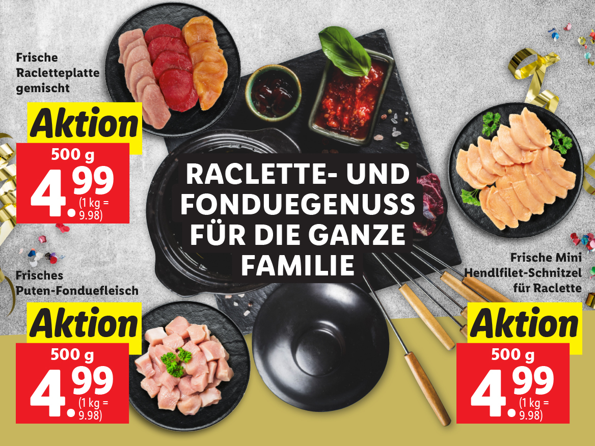 Raclette und Fondue bei Lidl