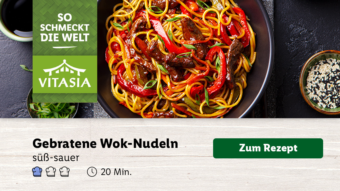 Gebtratene Wok Nudel süß sauer