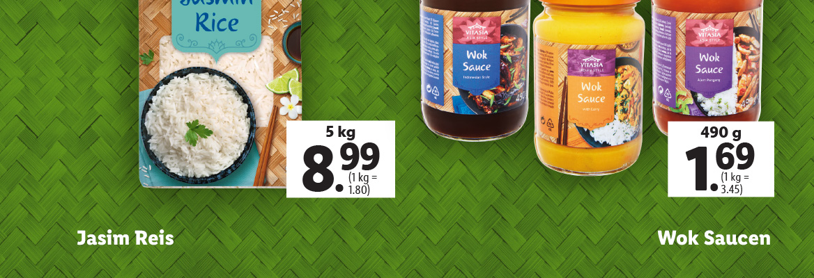Jasmin Reis und Wok Sauce