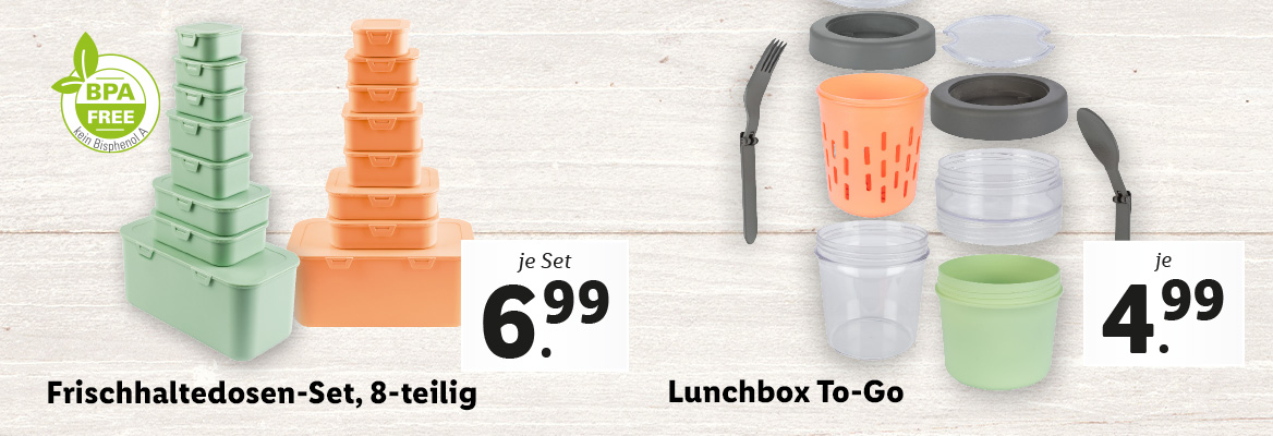 Frischhaltedose und Thermo Becher zum Mitnehmen