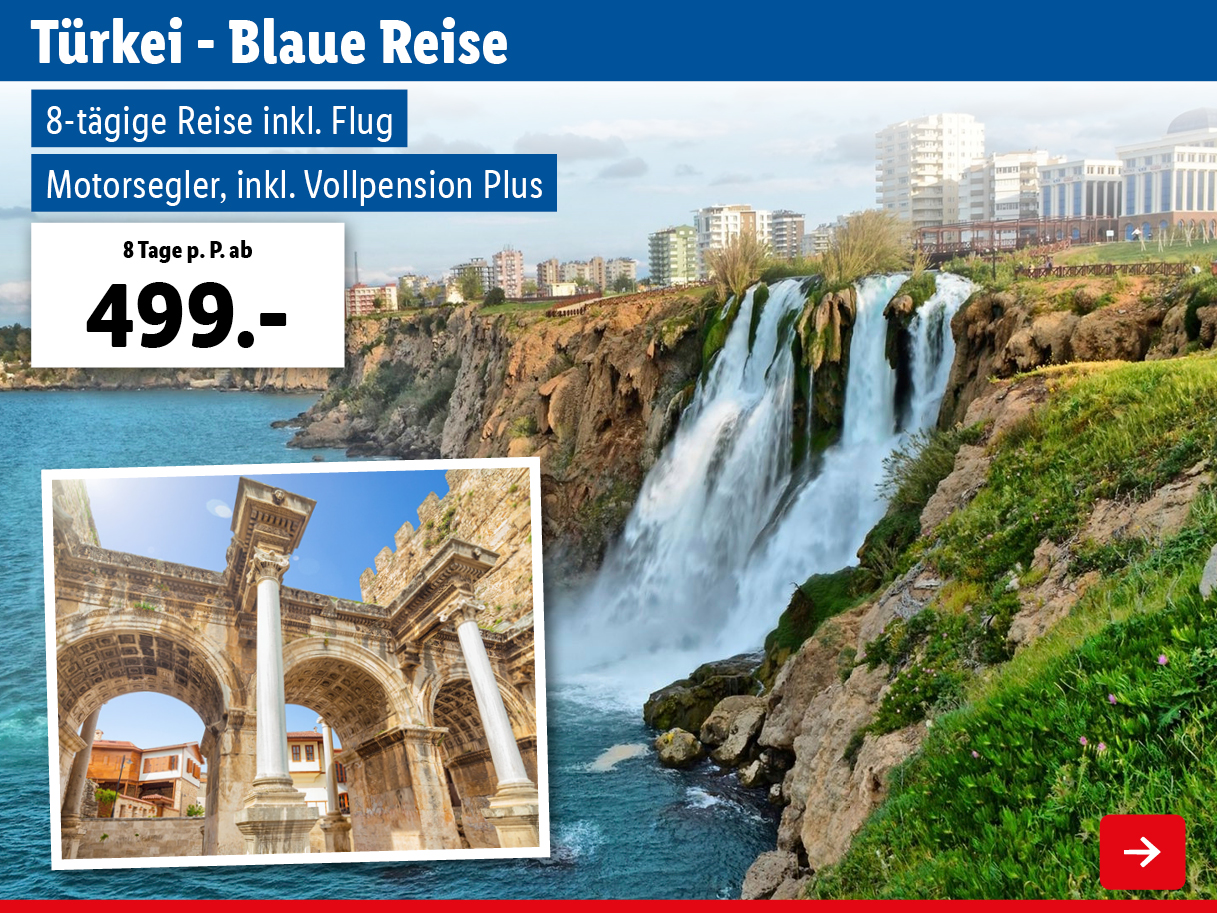 Türkei- Blaue Reise auf Motorsegler