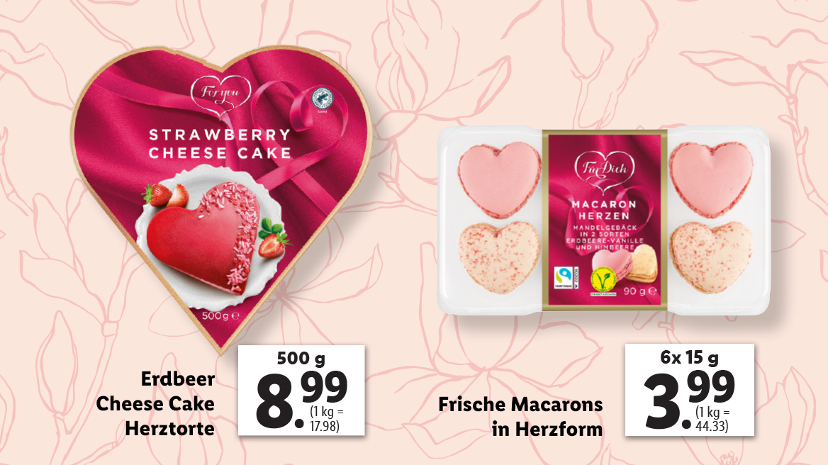 Erdbeer Cheese Cake und Macarons