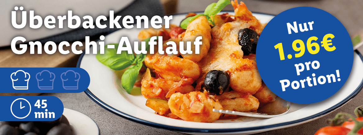 Überbackener Gnocchi Auflauf