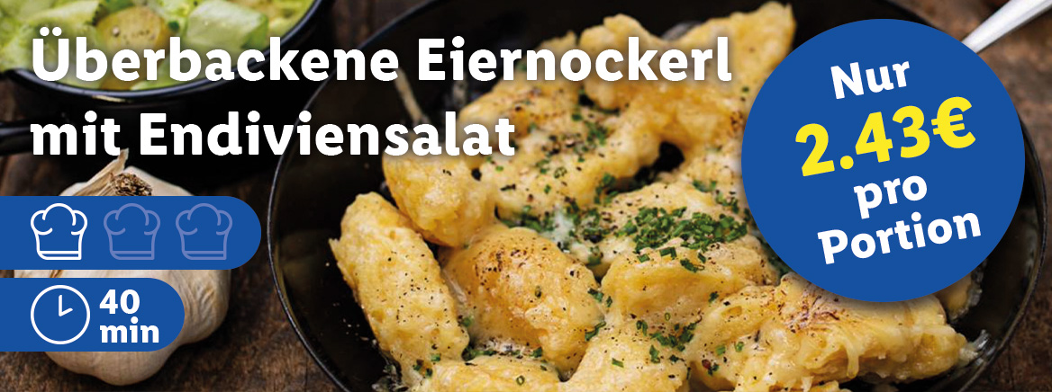 Überbackene Eiernockerl