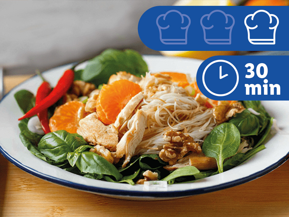 Asiatischer Hühnersalat mit Mandarinen