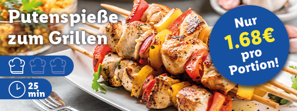 Putenspieße zum Grillen