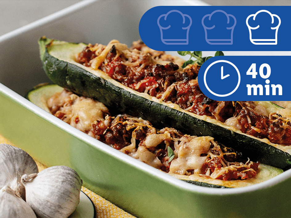 Gefüllte Zucchini