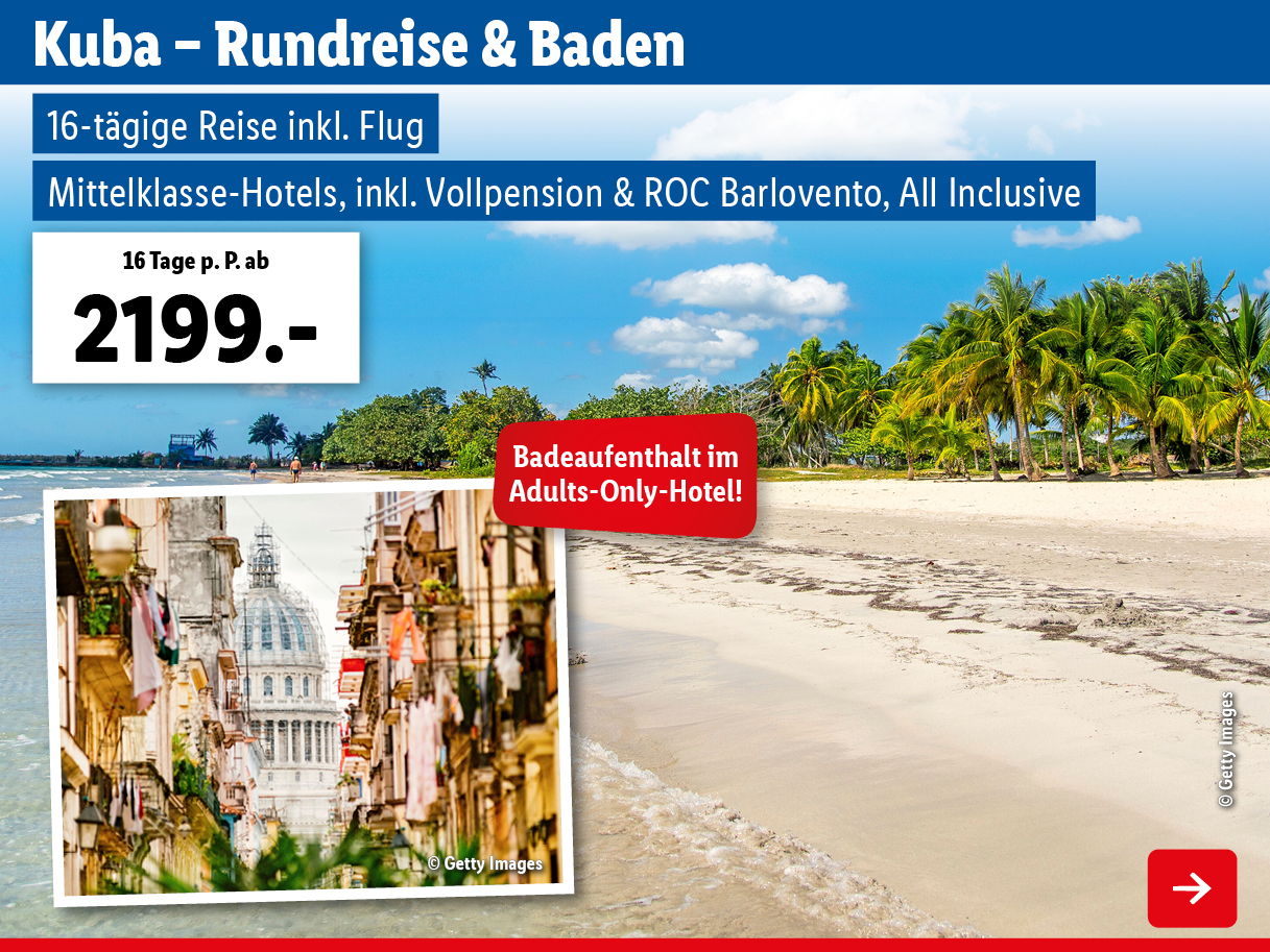 Kuba - Rundreise & Baden