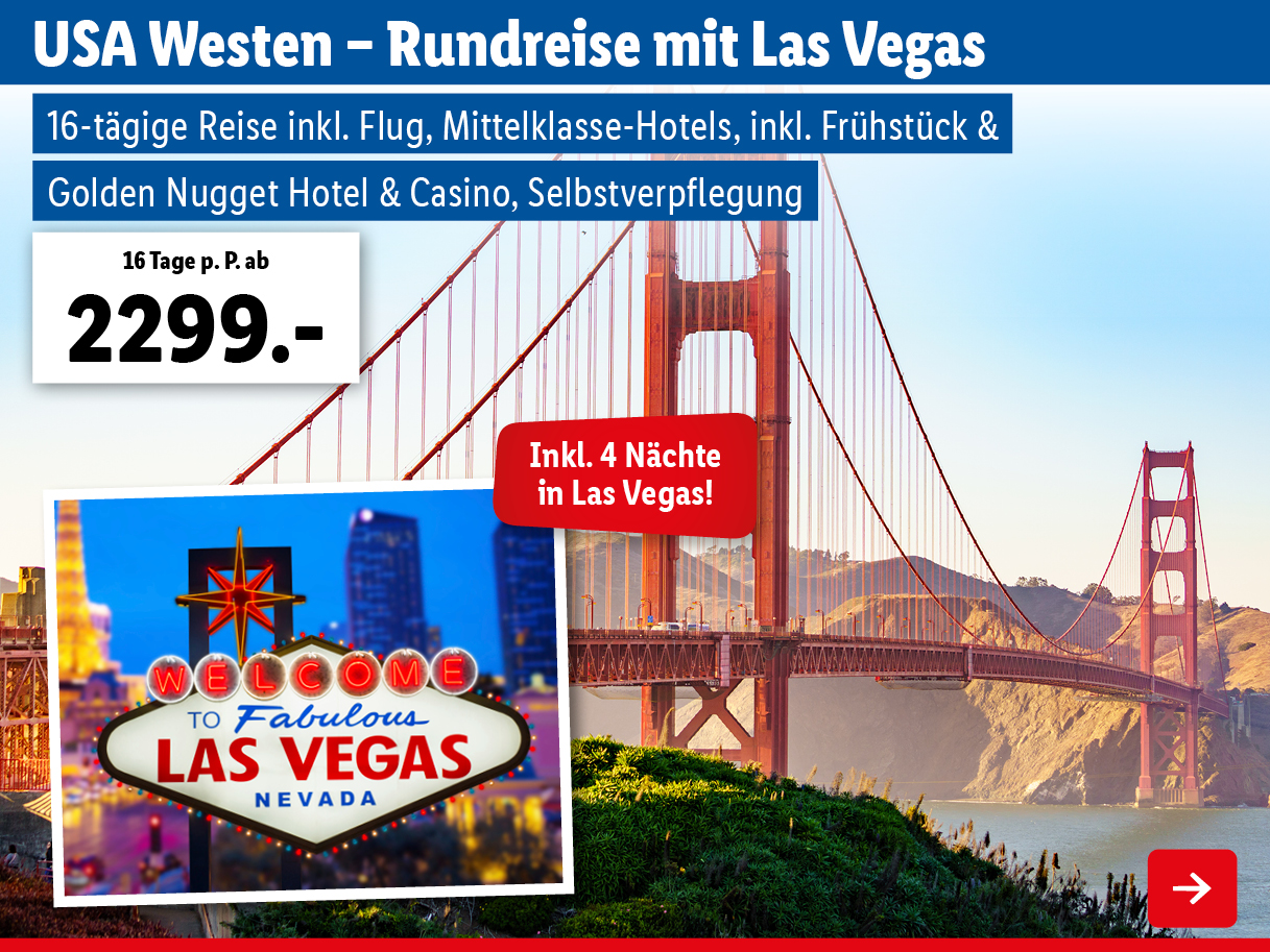 USA Westen – Rundreise mit Las Vegas