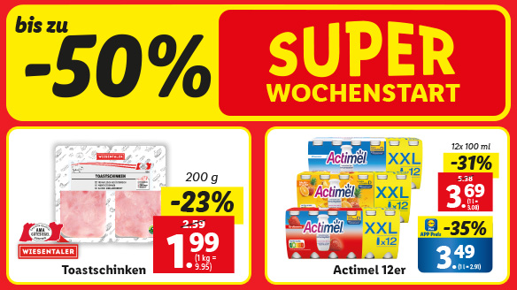 Angebote zum Wochenstart