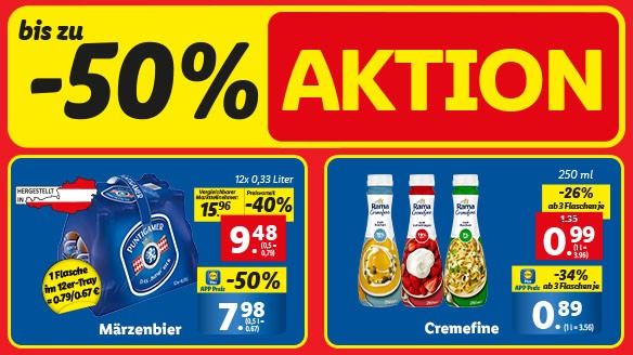 Lidl Food Aktion bis zu -50%