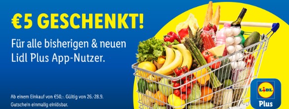 Lidl Plus 5 Euro geschenkt!*