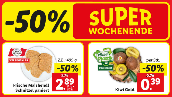 -50 % Super Wochenende