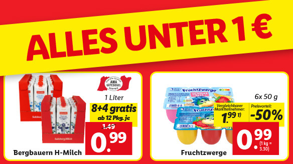Alles unter 1 €