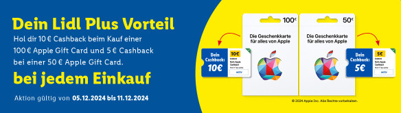 Lidl Plus Apple Geschenkkartenaktion