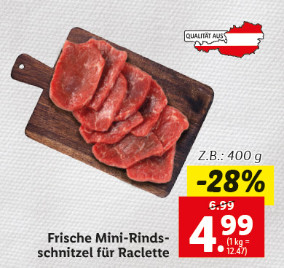 Magische Weihnachtszeit Mini-Rindsschnitzel