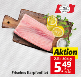 Frischees Karpfenfilet
