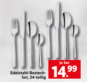 Edelstahl-Besteck-Set