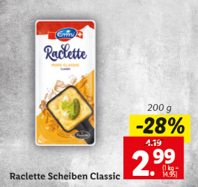 Raclette Scheiben Classic