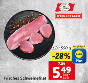 Frisches Schweinefilet