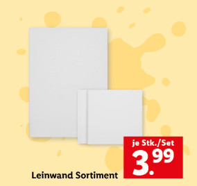 Leinwand Sortiment