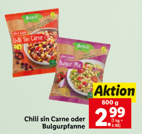 Chili sin Carne oder Bulgurpfanne