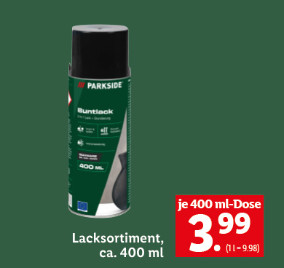 PARKSIDE® Lacksortiment