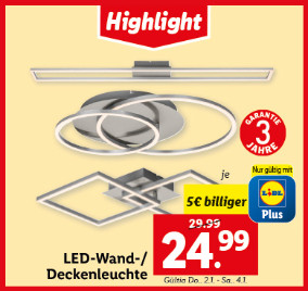LED-Wand-/Deckenleuchte