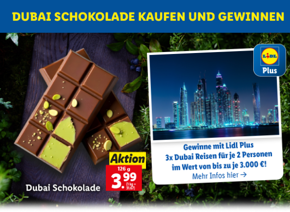 Gewinnspiel Dubai Schokolade