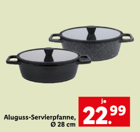 Aluguss-Servierpfanne