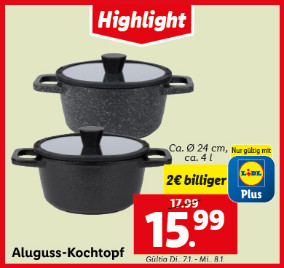Aluguss-Kochtopf