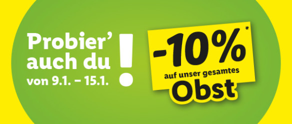 -10 % auf das gesamte Obst