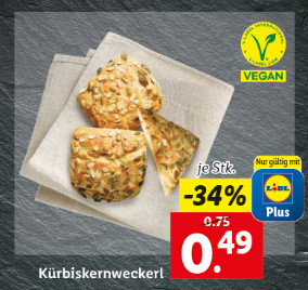 Frische Kürbiskernweckerl
