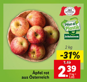 Äpfel rot aus Österreich