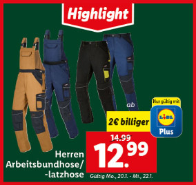Herren Arbeitsbundhose/-latzhose