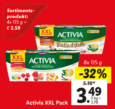 Activia XXL Pack