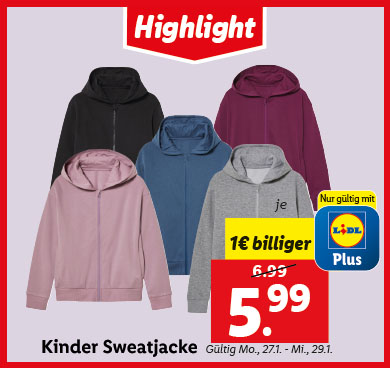Kinder Sweatjacke